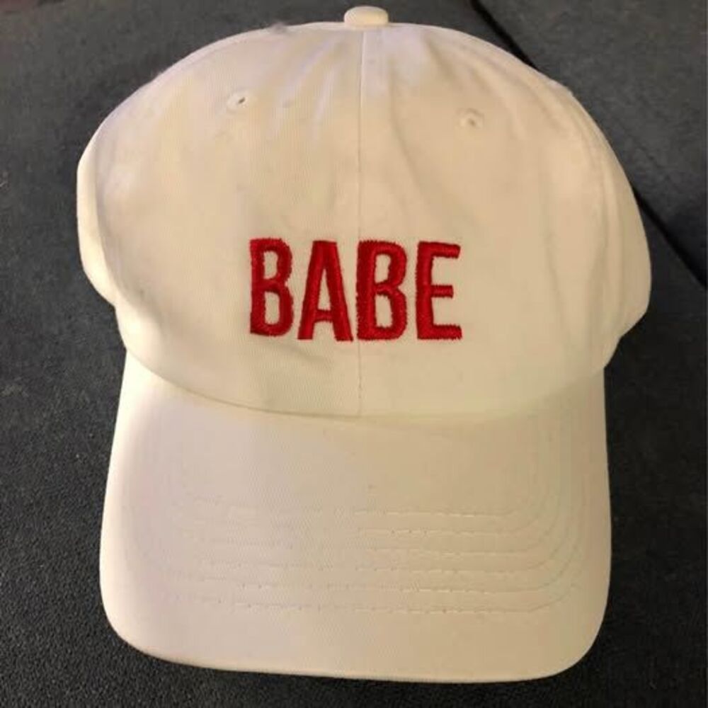 NEW! BABE Wine White baseball Cap Hat w/‎ Adjustable Strap